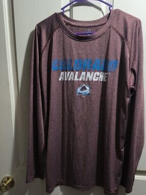 NHL Colorado Avalanche Men's Maroon Long Sleeve Logo Shirt